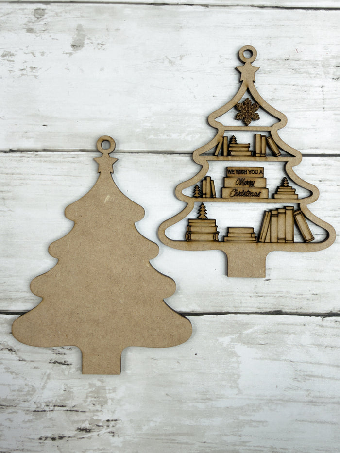 Book Shelf Christmas Tree Ornament DIY Kit