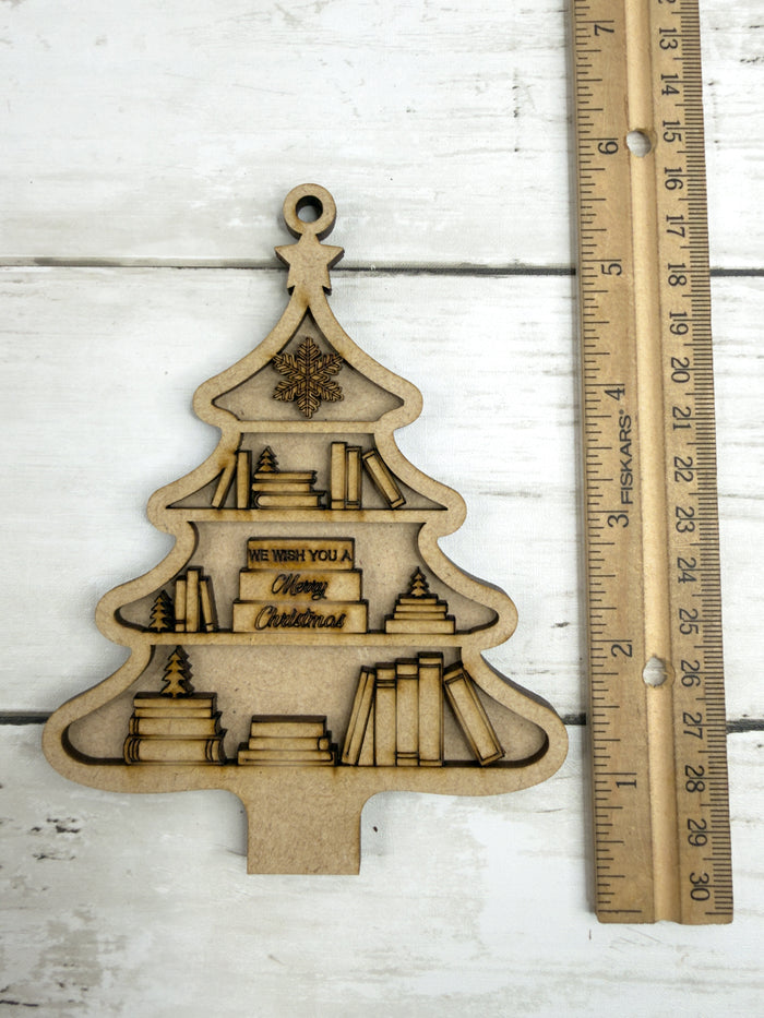 Book Shelf Christmas Tree Ornament DIY Kit
