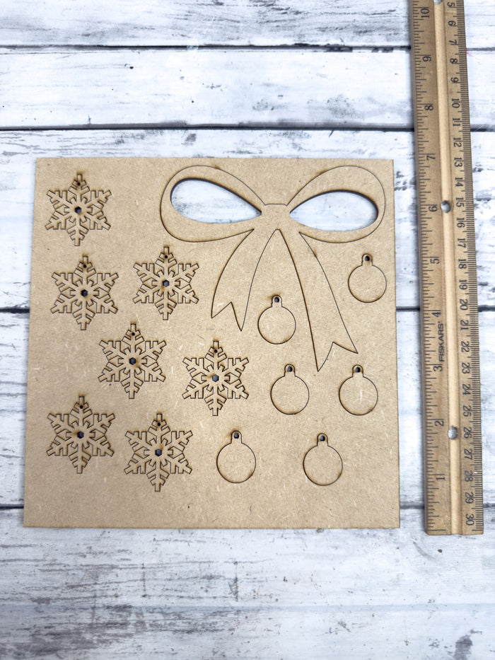BOW Ornaments Wooden Embellishments ONLY - Style B