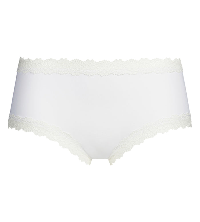 Boxer femme en microfibre et dentelle Blanc Dim