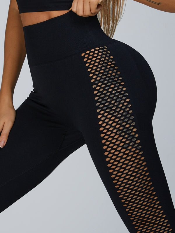 Breathable Side Net Hip-lift Leggings