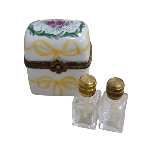 Charming Limoges Perfume Box Porcelain Limoges Perfume French Trinket Box
