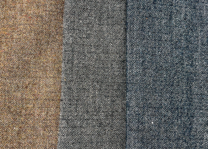 Broken Diamond Twill – Heavyweight Viking Age Linen Wool Fabric 8173 8174 8177