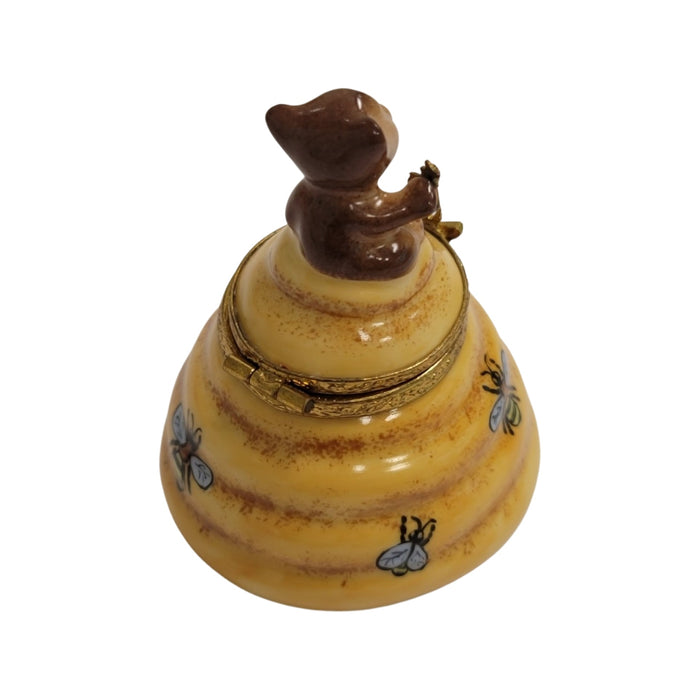 Brown Bear Honey Hive Treasure Porcelain Limoges bear limoges boxes French Trinket Box