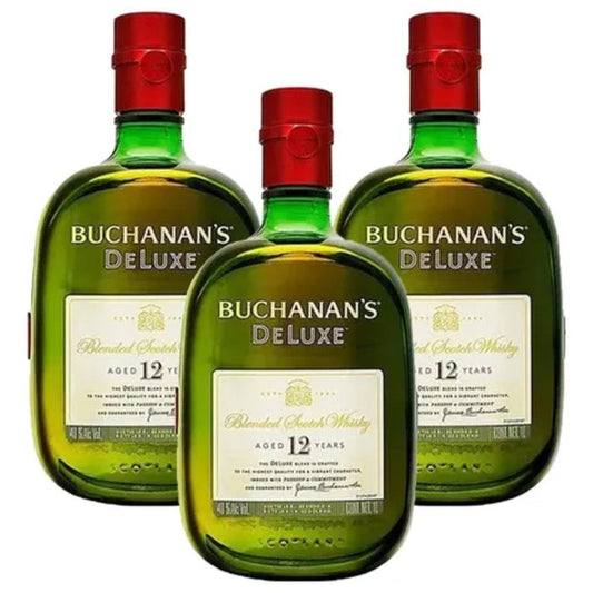 Buchanan's Deluxe Aged 12 Years Blended Scotch Whisky (3X1000ml.)