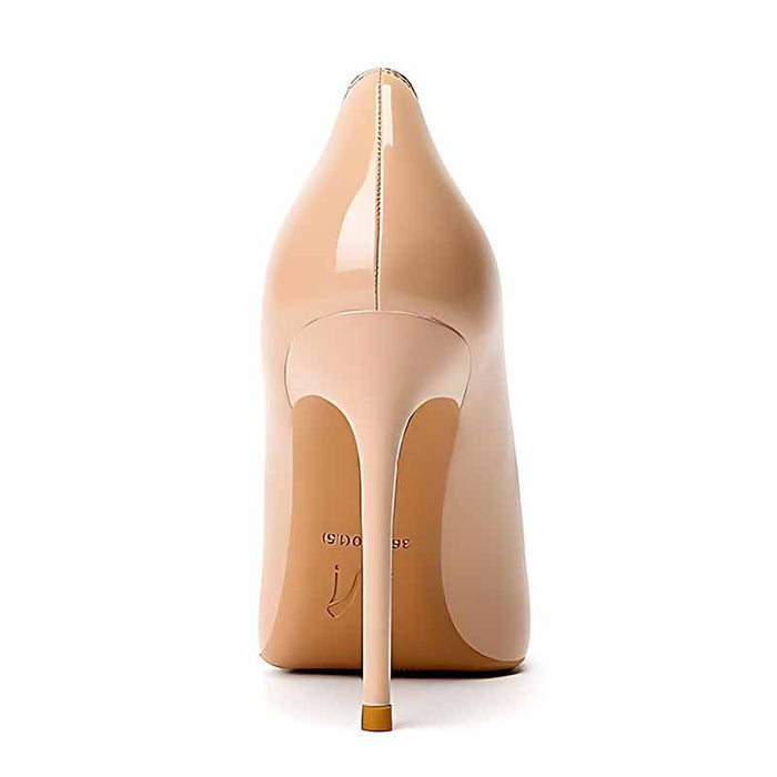 Buckle Pointed Toe Patent Leather Stiletto Heels for Weddings & Banquets