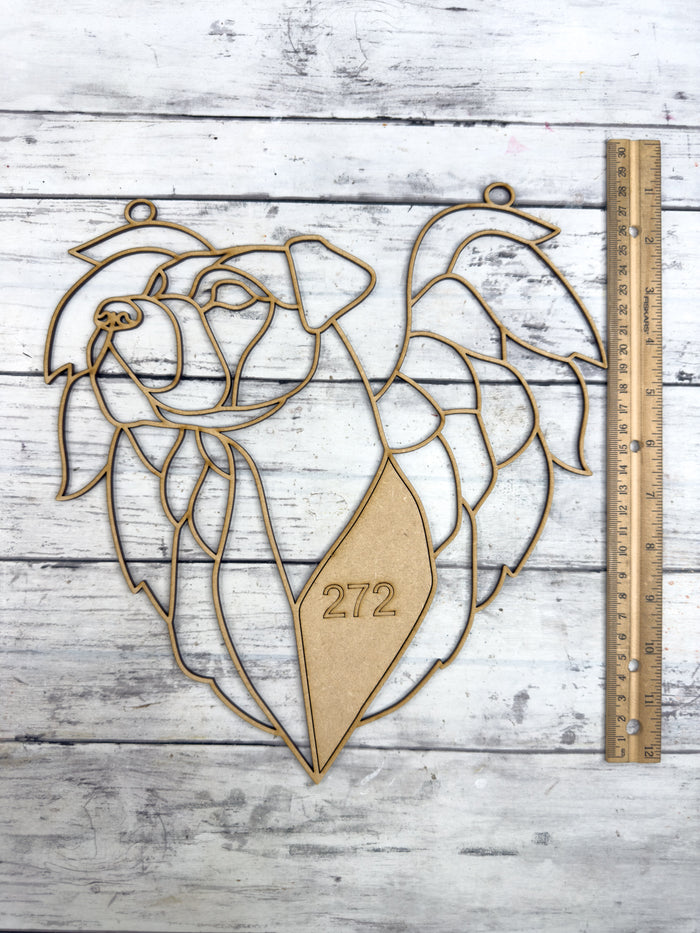 BULK Style 272 Dog Angel Laser Cut Outline Frame Blank