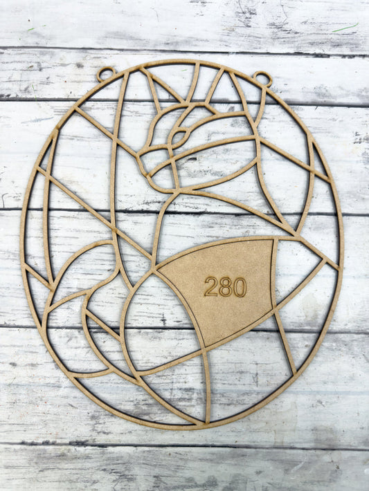 BULK Style 280 Mosaic Cat Laser Cut Outline Frame Blank