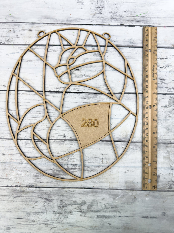 BULK Style 280 Mosaic Cat Laser Cut Outline Frame Blank