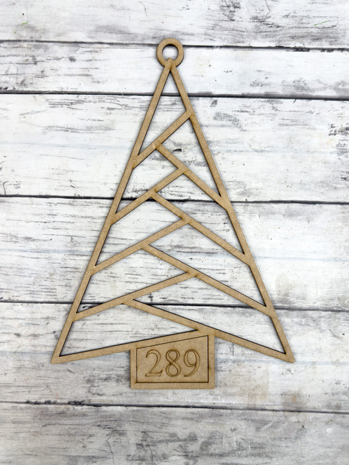 BULK Style 289 Christmas Tree Laser Cut Outline Frame Blank