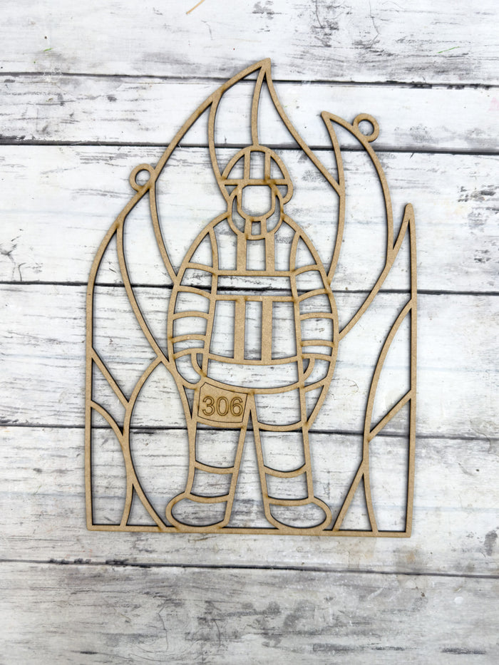 BULK Style 306 Firefighter Laser Cut Outline Frame Blank