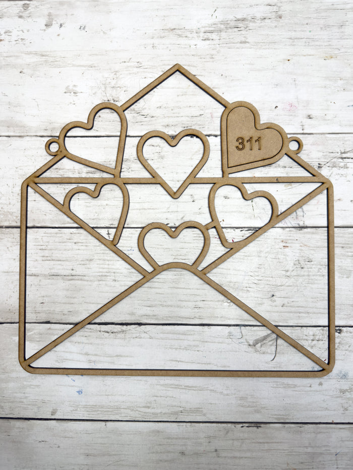 BULK Style 311 Love Letter Laser Cut Outline Frame Blank
