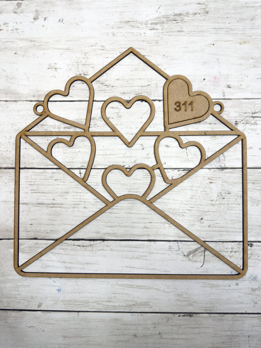 BULK Style 311 Love Letter Laser Cut Outline Frame Blank