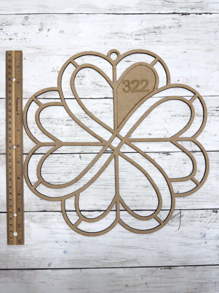 BULK Style 322 Clover Laser Cut Outline Frame Blank