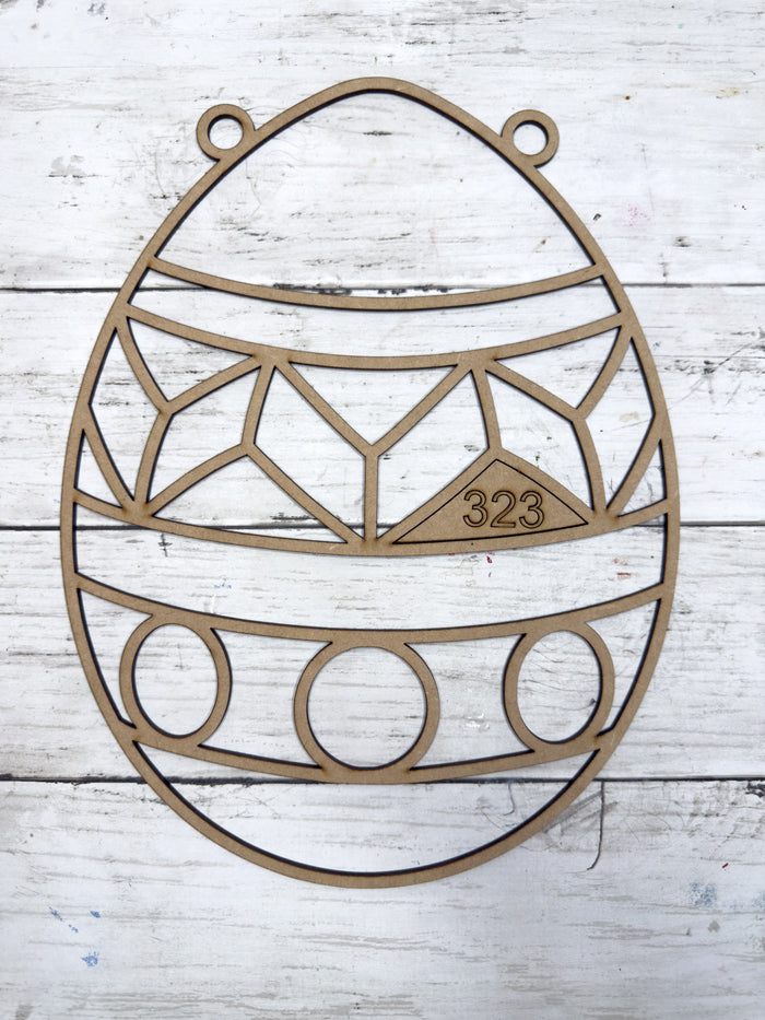 BULK Style 323 Easter Egg Laser Cut Outline Frame Blank