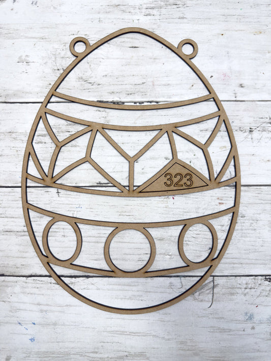 BULK Style 323 Easter Egg Laser Cut Outline Frame Blank