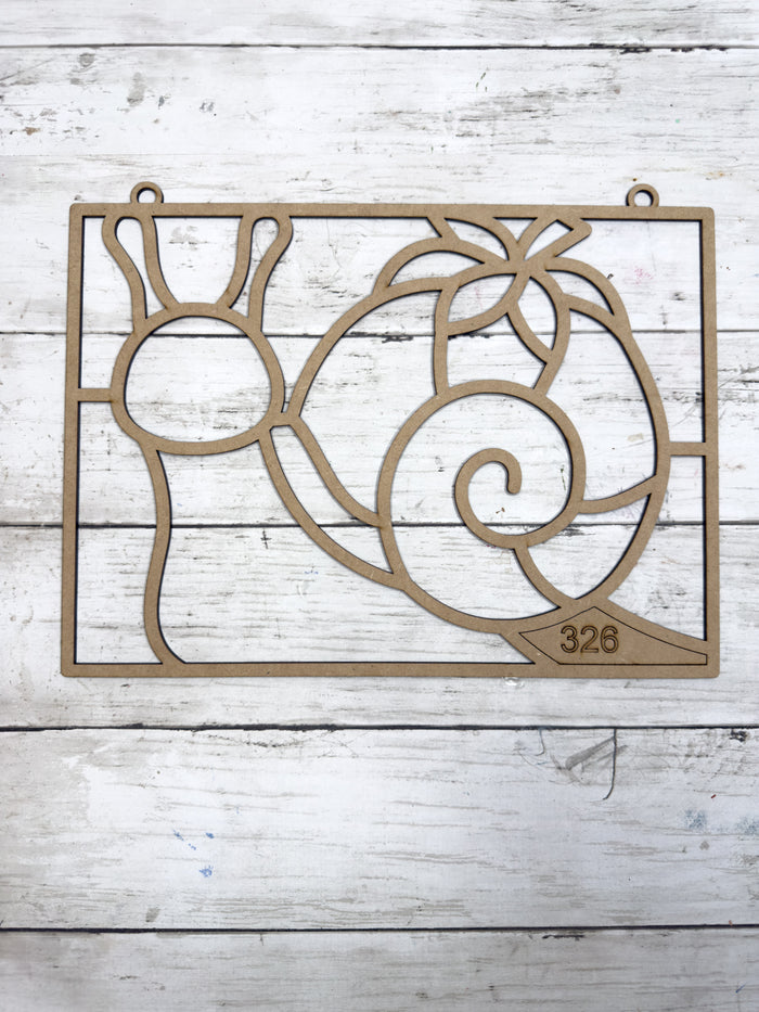 BULK Style 326 Rectangle Snail Love Laser Cut Outline Frame Blank