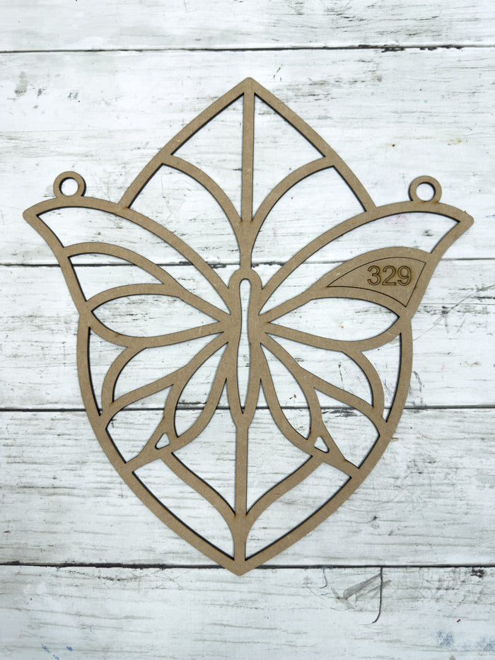 BULK Style 329 Oval Butterfly Laser Cut Outline Frame Blank