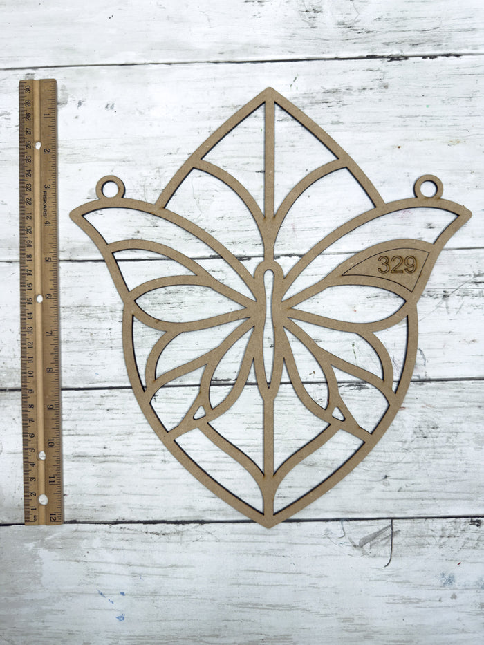 BULK Style 329 Oval Butterfly Laser Cut Outline Frame Blank