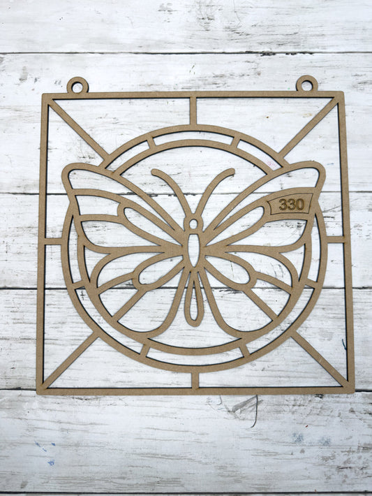 BULK Style 330 Square Butterfly Laser Cut Outline Frame Blank