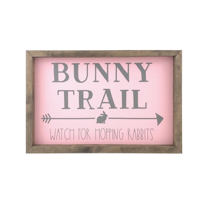 Bunny Trail Framed Saying