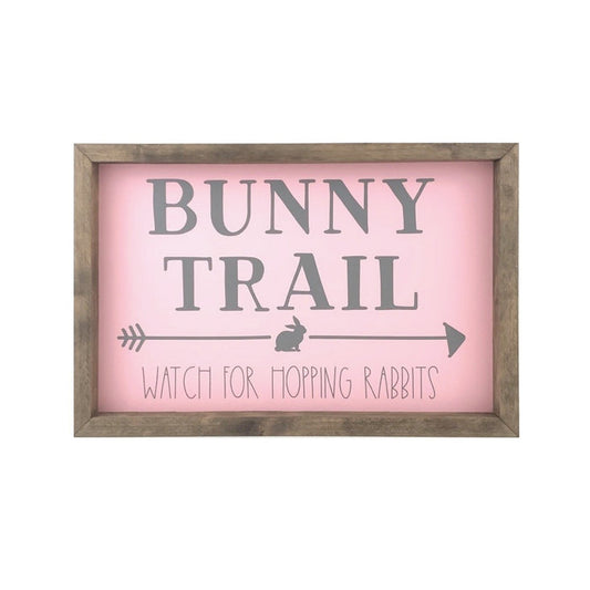 Bunny Trail Framed Saying