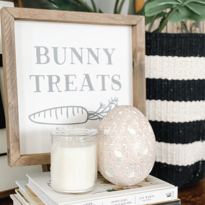 Bunny Treats Carrot Framed Saying