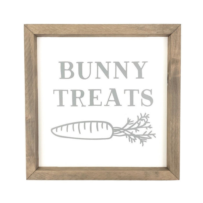 Bunny Treats Carrot Framed Saying