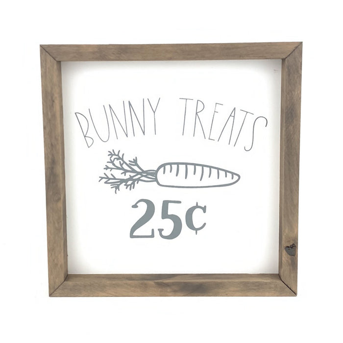 Bunny Treats Framed Saying