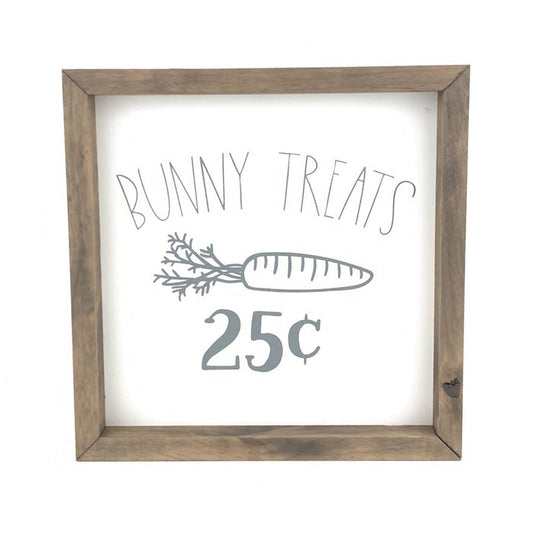 Bunny Treats Framed Saying