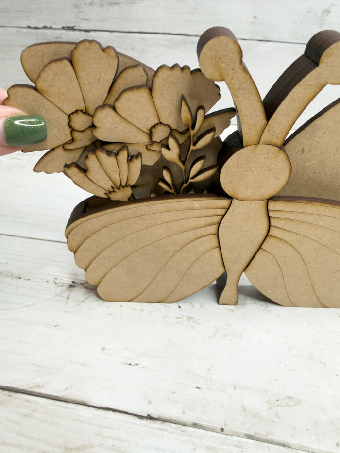 Butterfly and Flowers Shelf Sitter DIY Kit