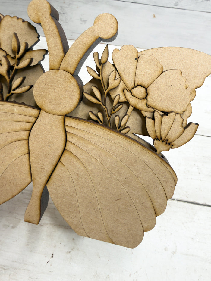 Butterfly and Flowers Shelf Sitter DIY Kit
