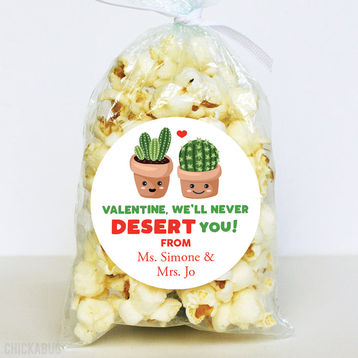Cactus Valentine's Day Stickers