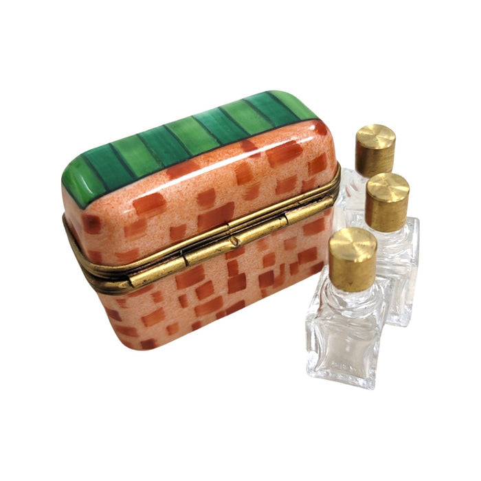 Three Perfume Cafe Box Porcelain Limoges Perfume French Trinket Box