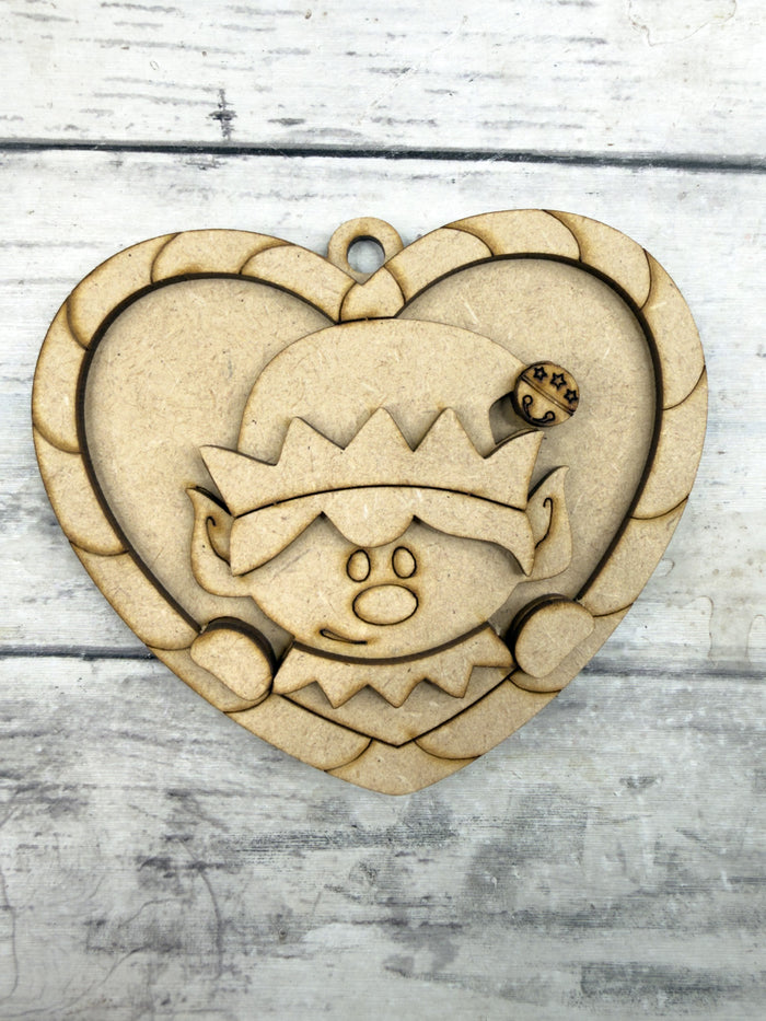Candy Cane Heart Elf Ornament DIY Kit