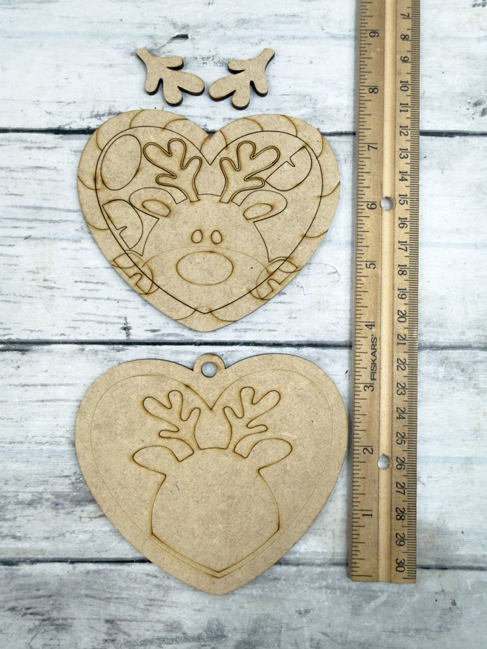 Candy Cane Heart Reindeer Ornament DIY Kit