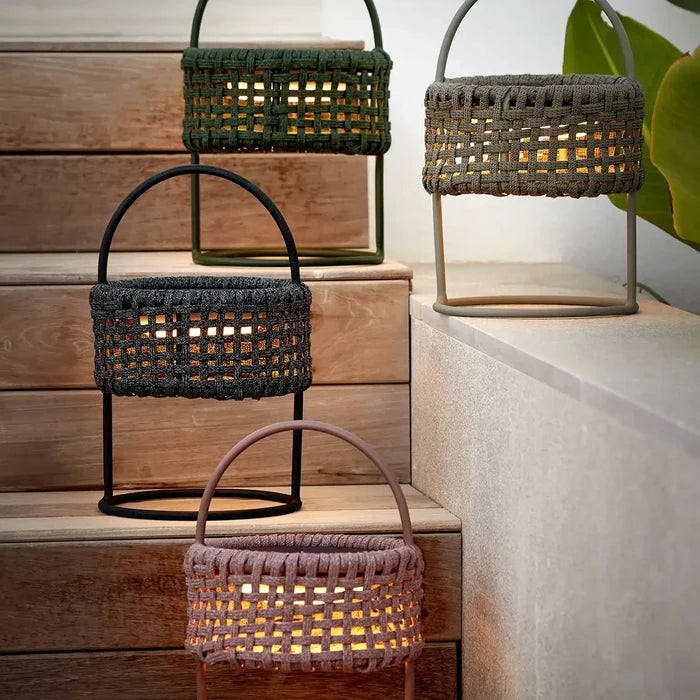 Illusion Lamp Soft Rope, Dark green Eleish Van Breems Home