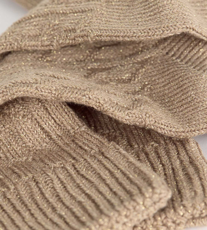 Chaussettes côtelées beige La Mode
