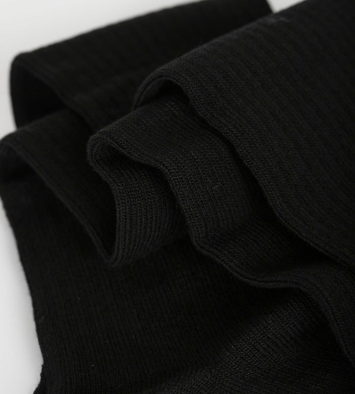 Chaussettes haute côtelée en coton Noir Dim Modal