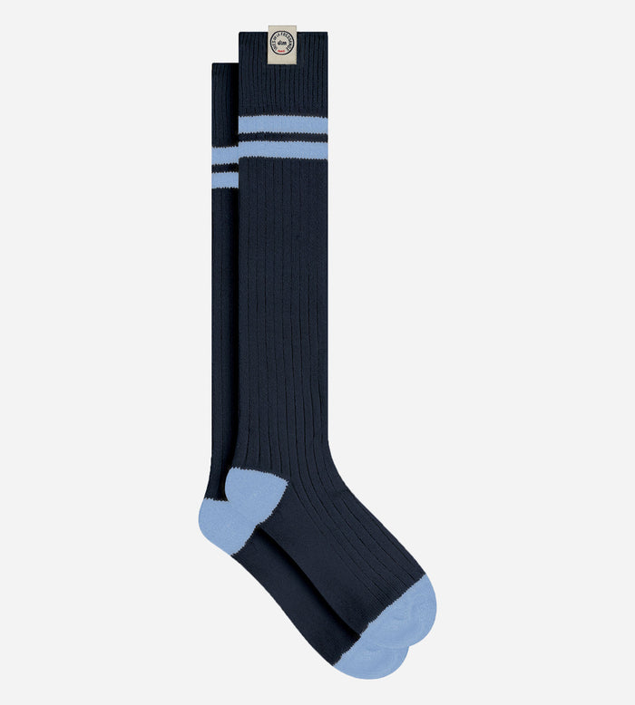 Chaussettes hautes coton navy blue DIM x Ines de la Fressange
