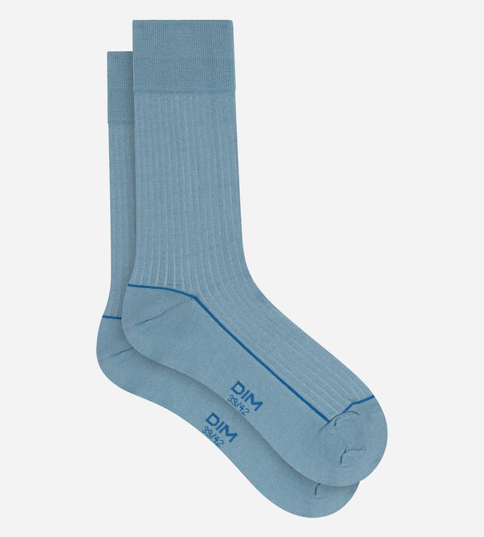 Chaussettes homme coton Bleu Océan La Mode Côtelée