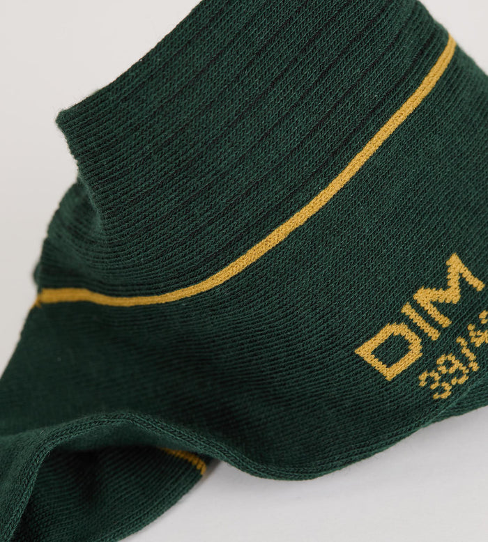 Chaussettes homme coton vert olive La Mode Côtelée