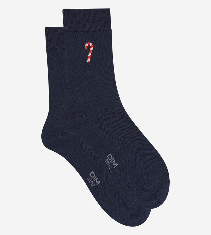 Chaussettes homme navy blue candy Coton Fancy
