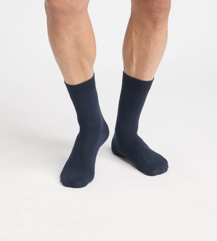 Chaussettes homme navy blue Coton Fancy