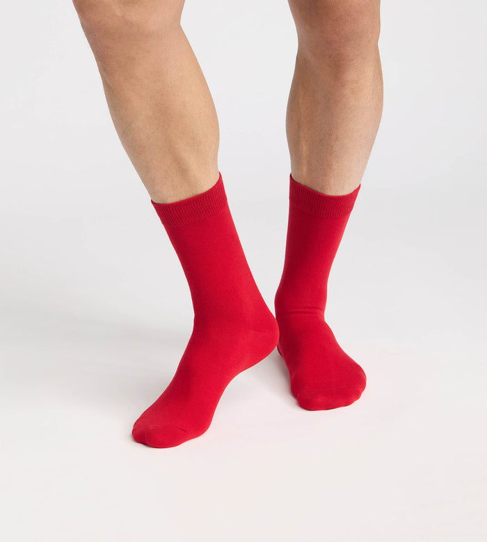 Chaussettes pour homme rouge Coton Fancy