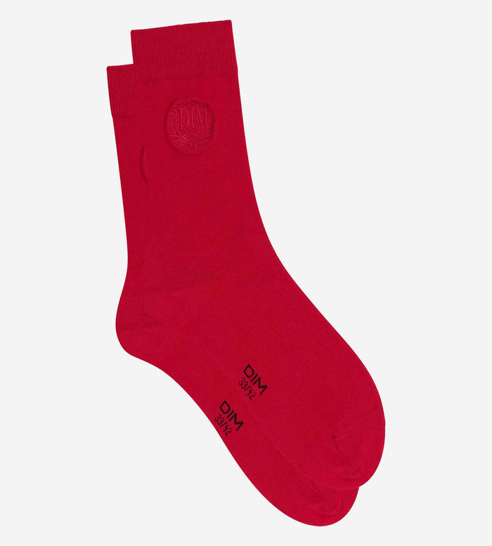 Chaussettes pour homme rouge Coton Fancy