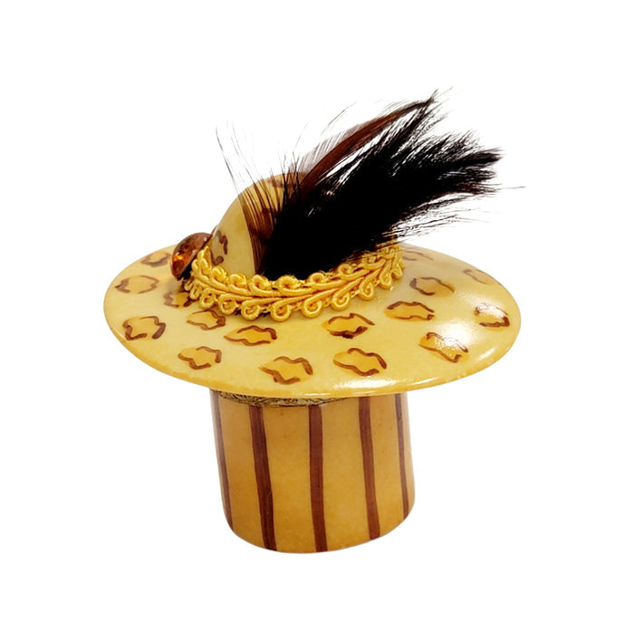 Cheetah Print Elegance Box Porcelain Limoges shoe figurine LIMOGES BOXES French Trinket Box