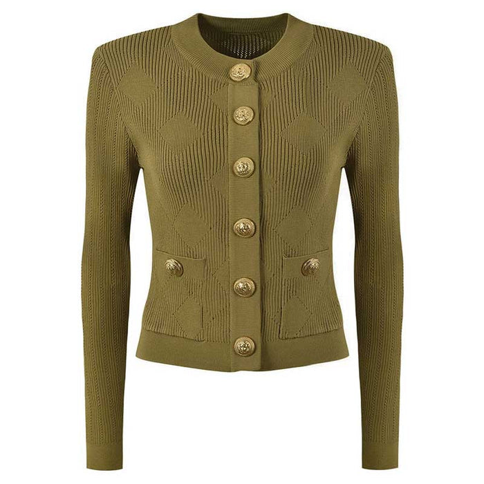 Olive Green Cardigan / S