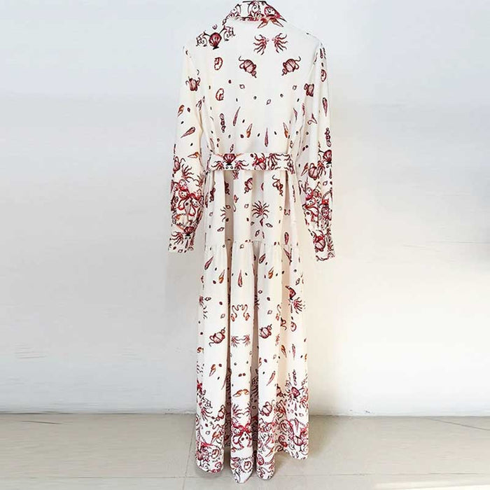 Chic White Floral Maxi Dress For Women Trendy Holiday Dress