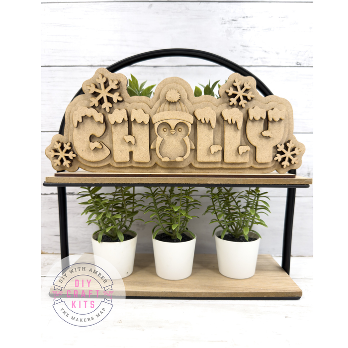 Chilly Penguin Word Sign Sitter DIY Kit
